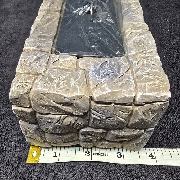 Rectangle Concrete Tabletop Fire Pit Indoor / Outdoor Concrete Table Fireplace - Picture 13 of 13